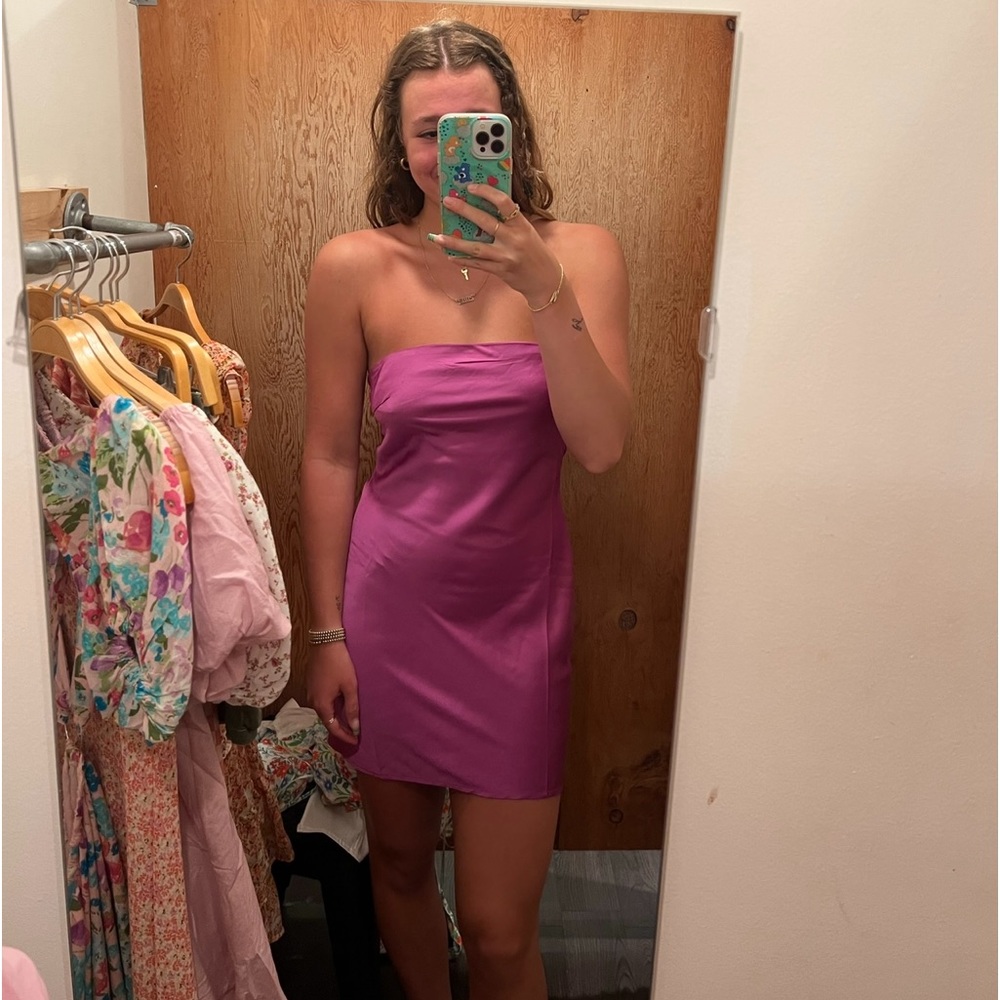 Isabelle’s Cabinet Satin Purple Dress 💜